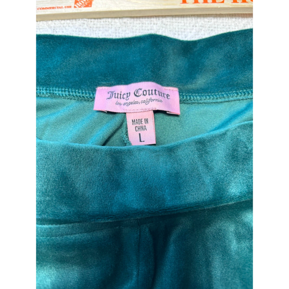 NWT Juicy Couture Bling On Chest & Front Left Hip Evergreen Track Suit Sz L Y2K - Picture 7 of 9